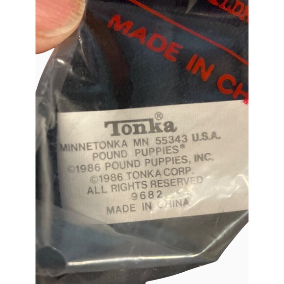 Tonka Pound Puppies Plush Toy Black Machine Washable Vintage 1986 - Picture 4 of 15